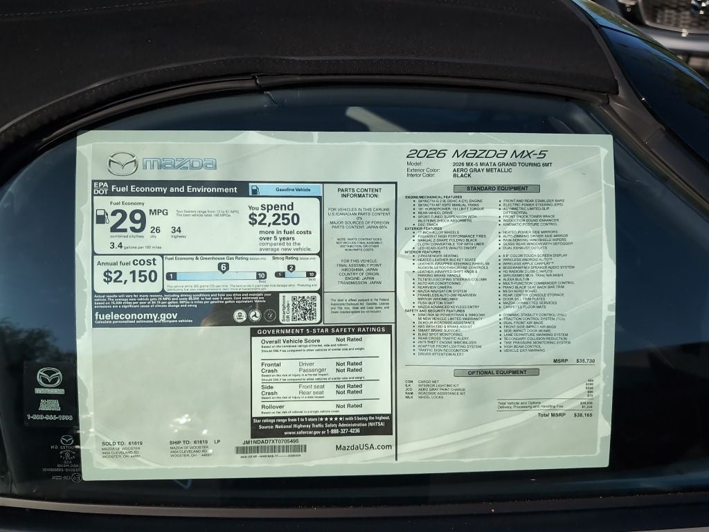2026 Mazda Mazda MX-5 Miata Grand Touring