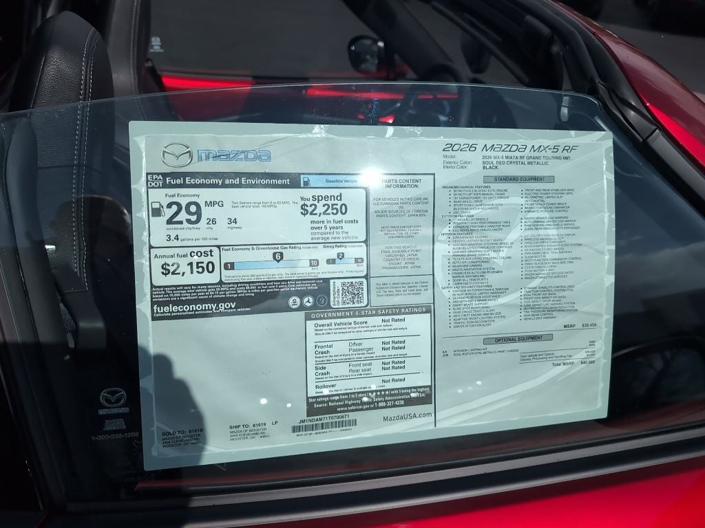 2026 Mazda Mazda MX-5 Miata RF Grand Touring