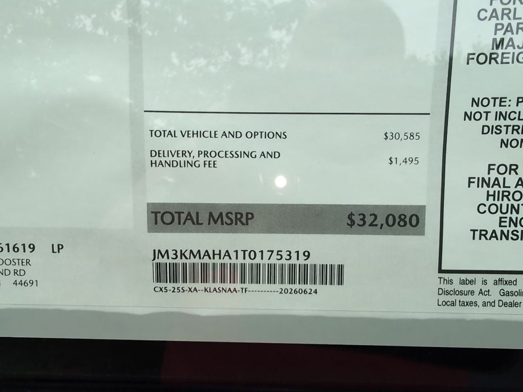 2026 Mazda Mazda CX-5 2.5 S AWD