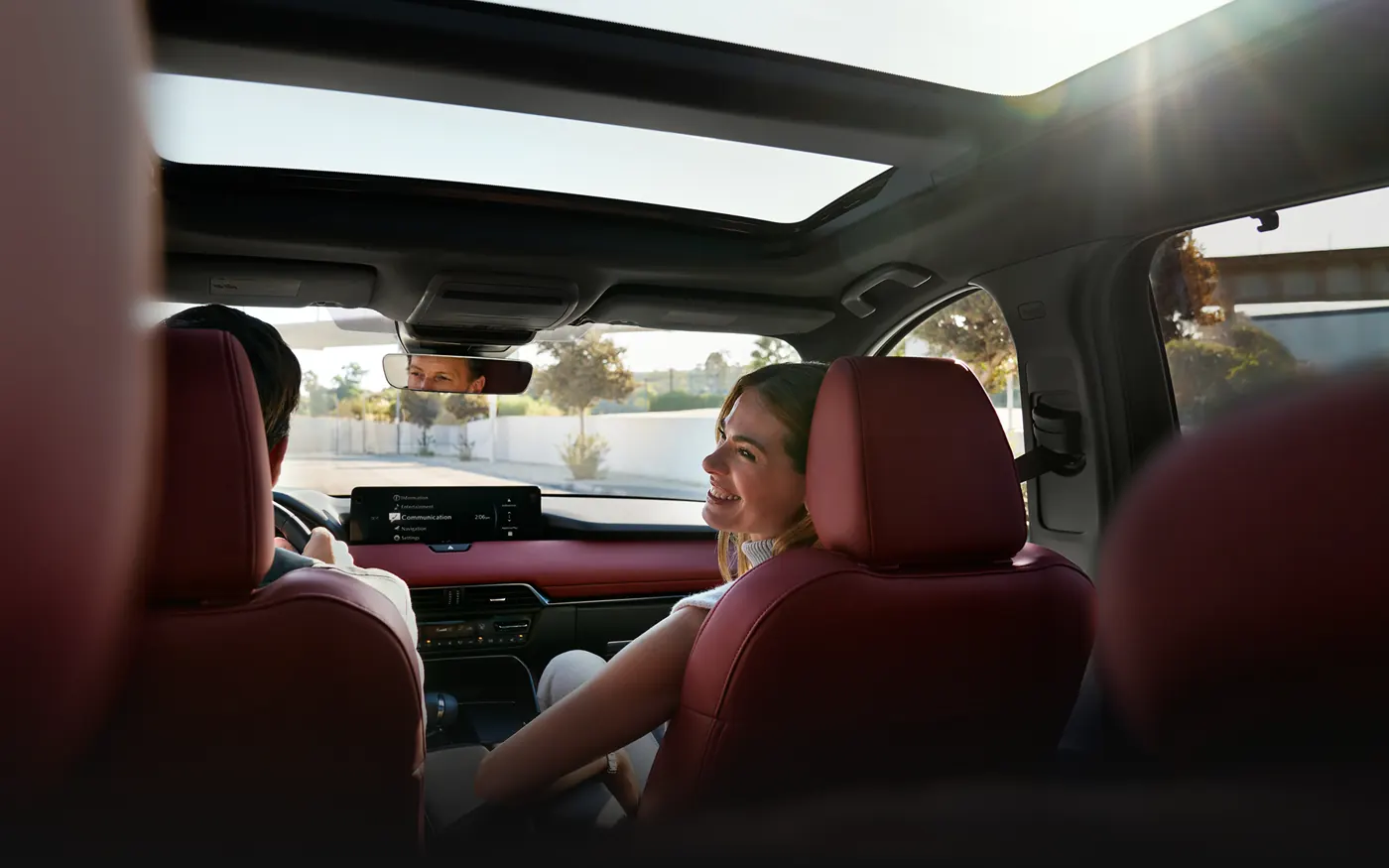 Friends riding in the 2-row 2027 Mazda CX-90 | Mazda of Wooster in Wooster OH