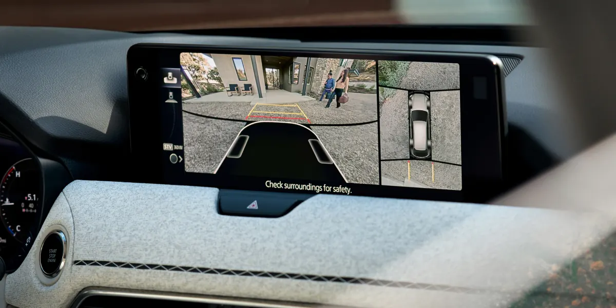 2027 Mazda CX-90 360° View Monitor on the center display | Mazda of Wooster in Wooster OH